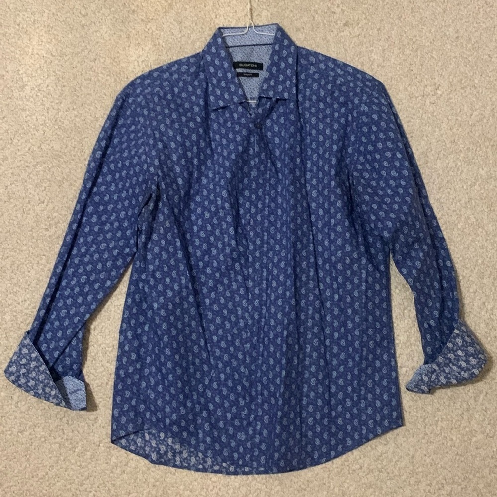 Bugatchi Shaped Fit Men’s Long Sleeve Button Down Shirt
